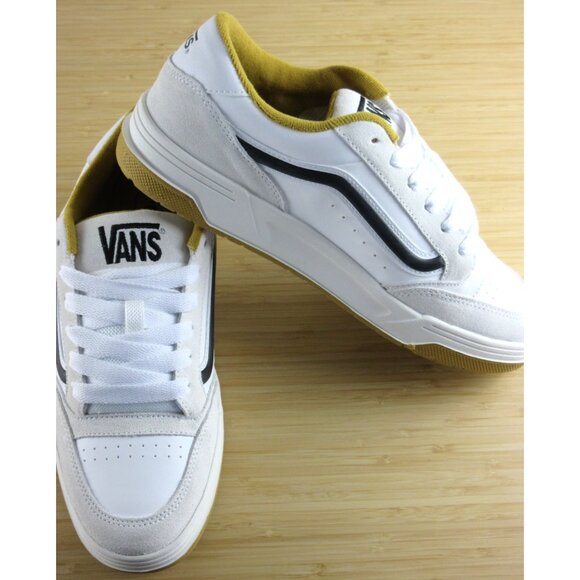 Vans Men's Hylane True White Harvest Gold Striped Lifestyle Shoes Size 10 NIB - Picture 4 of 7